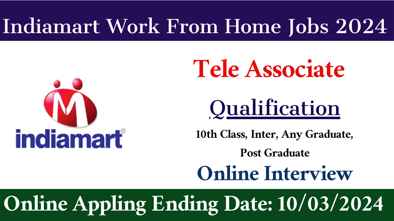 Indiamart Work From Home Jobs 2024