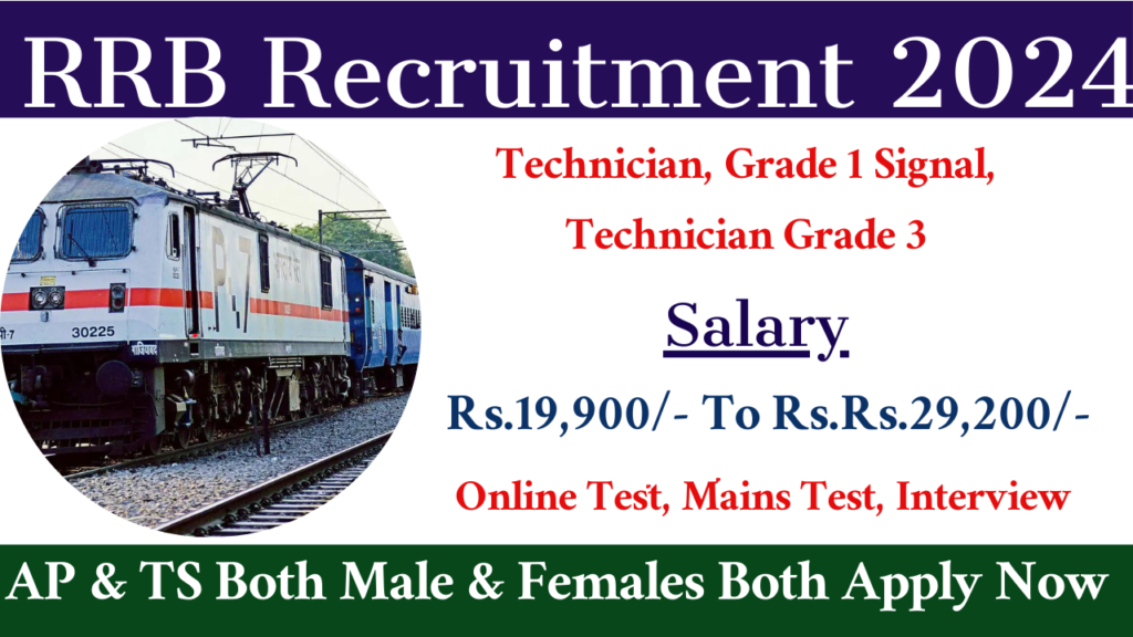 RRB Recruitment 2024 Apply Online Now